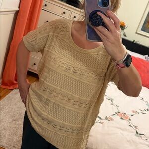 White Birch Cream Knit Top